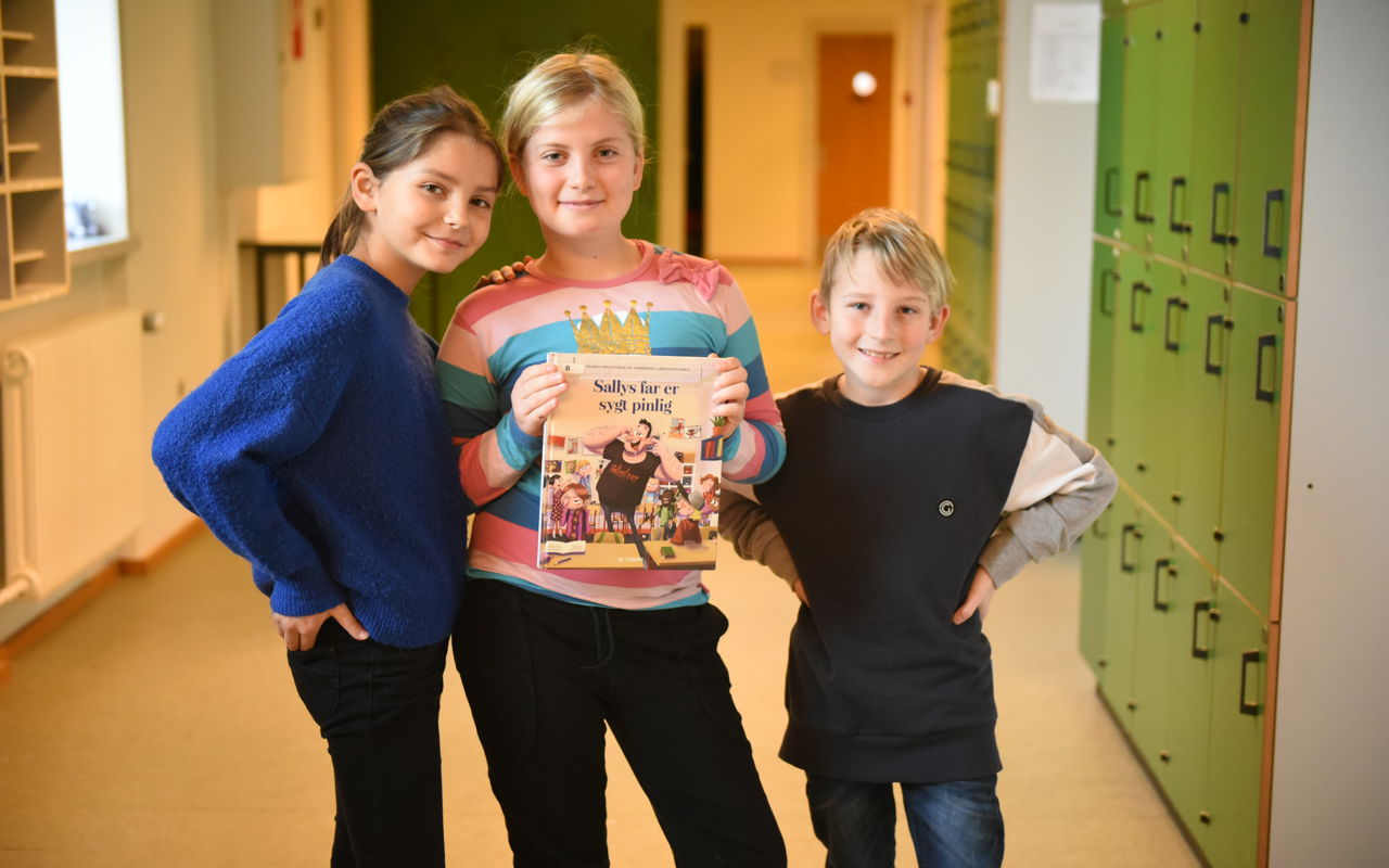 Tre elever på Kristrup Skole